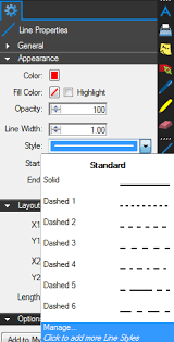 creating a custom line style set and
