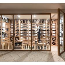 White Oak Wine Cabinet Modern Wine Bar