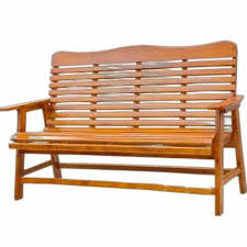 Wooden Three Seater Outdoor Bench With