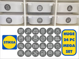 24pc Grey Trofast Mega Sticker Set Ikea