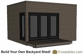 12x16 Studio Shed Plans Flat Roof Shed