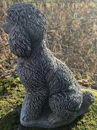 Stone Garden Large Detailed Poodle Dog