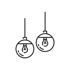 Outdoor Light Fixture Icon Vector