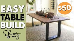 Diy Rustic Modern Dining Table Shanty