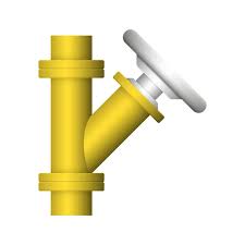 Steel Pipe Connector Valve Icon Design