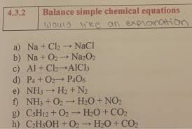 Balance Simple Chemical Equations
