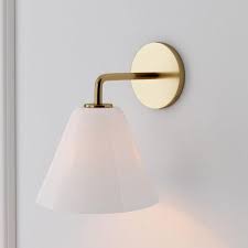 Sculptural Sconce Cone Mini Milk