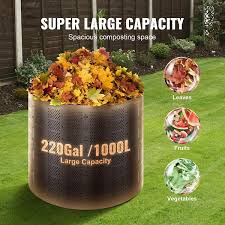Vevor Compost Bin 220 Gallon Outdoor Expandable Composter Easy To Setup Large Capacity Composting Bin Fast Creation Of Fertile Soil