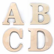 Wooden Letters Alphabet Cut Outs