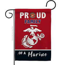 Proud Family Marines Garden Flag