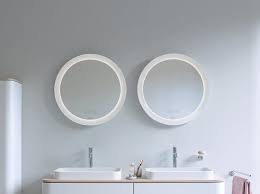 Round Wall Mounted Mirror Set With Integrated Lighting Happy D 2 Plus By Duravit