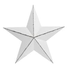 Whole Distressed White Barn Star