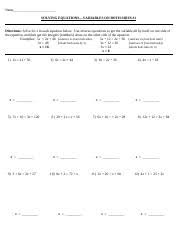 10 Solving Equations Variable On Both