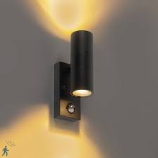 Exterior Wall Light Black With Motion