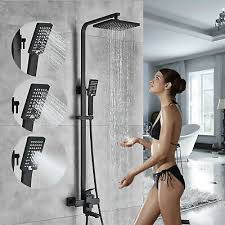 Matte Black Shower Faucet System