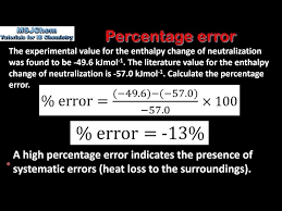 11 1 Percentage Error Sl