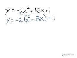 Completing The Square Leading