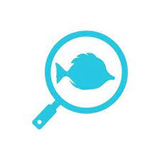 Magnifying Glass With Little Fish Logo