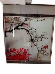 2 Door Fl Printed Lacquered Glass