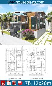 House Plans 12mx20m With 7 Bedrooms