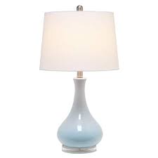 26 25 In Light Blue Droplet Table Lamp