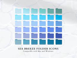 Sea Breeze Aesthetic Folder Icons Cute