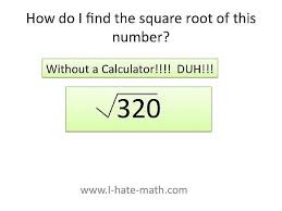 How To Find The Square Root Of A Number