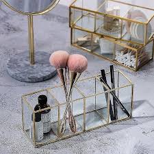 Luxury Clear Glass Makeup Box Cosmetic
