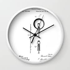 Edison Light Bulb Wall Clock By Patent