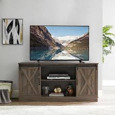 Rustic Wooden 60 In Tv Console Cabinet