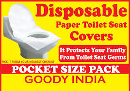 White Disposable Paper Toilet Seat Cover