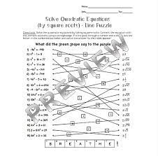 Quadratic Equations By Square Roots