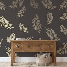 Buy Palm Leaves Pattern Wall Stencil