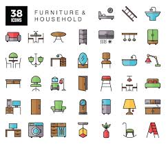 Furniture Linear Color Icon Set The