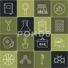 Set Line Chemical Formula Alphabet