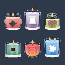 Free Vector Detailed Scented Candle Pack