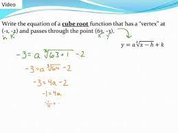 Cube Root Function Given Two Points