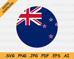 Round Flag Svg Kiwi Circle Banner