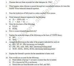 Cbse Class 12 Chemistry Worksheet Set D