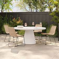 Concrete Pedestal Outdoor 32 Bistro Table White West Elm