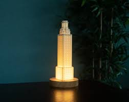 Ut Tower Desk Lamp Austin Texas Skyline