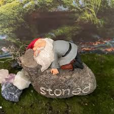Stoned Gnome Gnome Sleeping On A Stone