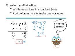 By Elimination No Multiplication