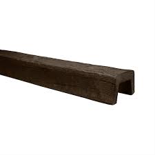 dark walnut modern faux wood beam