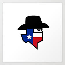 Bandit Texas Flag Icon Art Print By