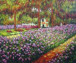 Garden Painting By Claude Monet