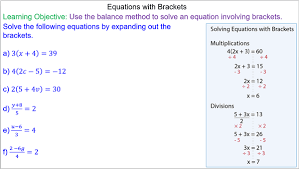 Solving Equations With Brackets Algebra