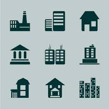 Buildings Icons Pack Royalty Free Stock