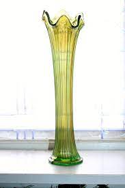 Antique Carnival Stretch Glass Vase