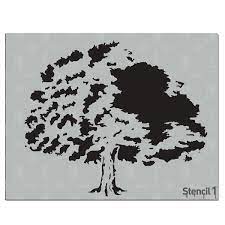 Stencil1 Tree Full Green Stencil
